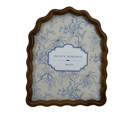 Фоторамка декоративная из дерева, серия "Арка", цвет коричневый, со стеклом, 20x25 см