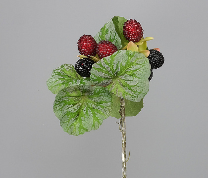 Ветка декоративная с ягодками (9 шт. на ветке), 20 см, 1 шт.