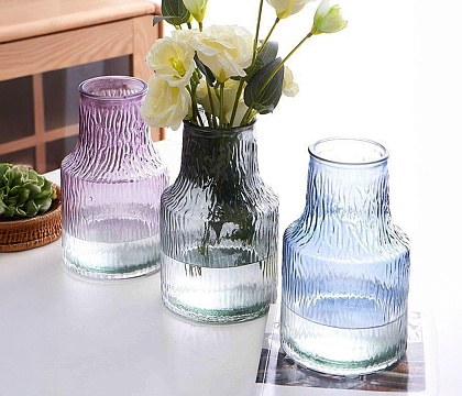 Ваза стеклянная (ассортимент) 8,5* 13,5*20 см, 1 шт.