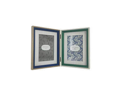 Фоторамка-коллаж складная декоративная из МДФ для 2 фотографий 10x15 см., серия "Классик", 15,9х4х20,9 см