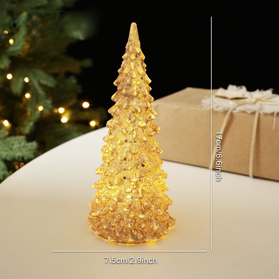 Новогодняя декоративная Елочка с LED подсветкой 7,5*17 см, 1 шт.