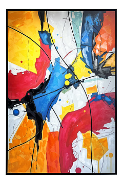 Картина "Акцент", 80% ручная работа, рама пластиковая, 80x120