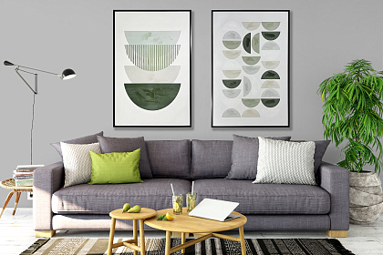 Картина "Простота форм I", 30% ручная работа, рама пластиковая, 60x90