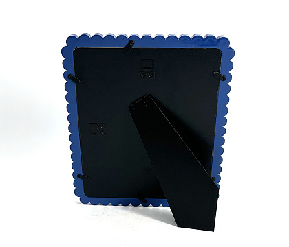 Фоторамка декоративная из эпоксидной смолы, серия "Бабл", цвет синий, со стеклом, 20x25 см