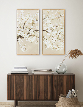 Картина "Пюрете I" с тиснением и глиттером, рама пластиковая, 80x40x2,8