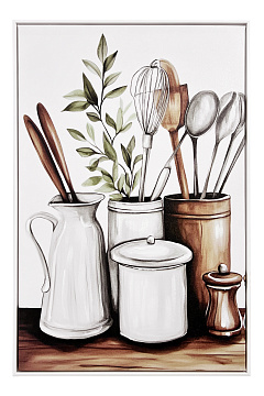 Картина "Доброе утро II", 30% ручная работа, рама пластиковая, 60x90