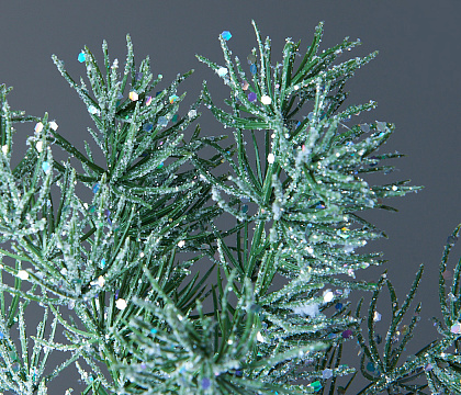 Ветка декоративная с глиттером, 36 см